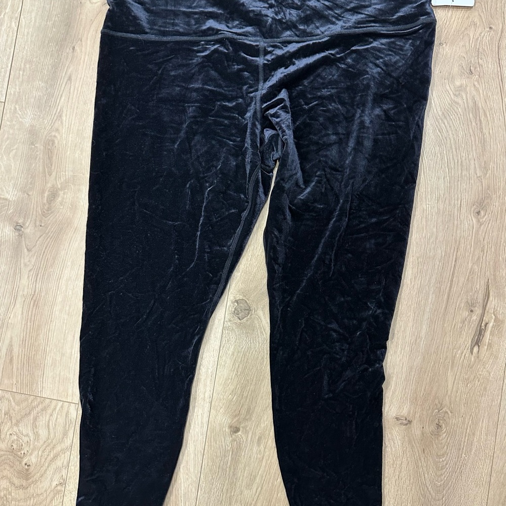 Athleta Black Velvet Leggings
